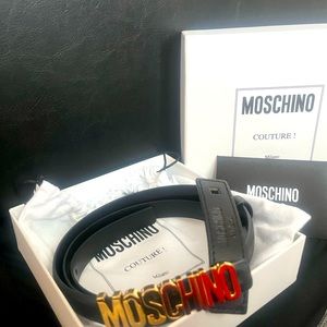 Moschino Skinny Logo Belt